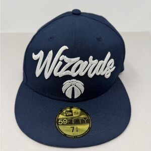 Size 7 3/8 New Era Dark Blue Wizards Hat